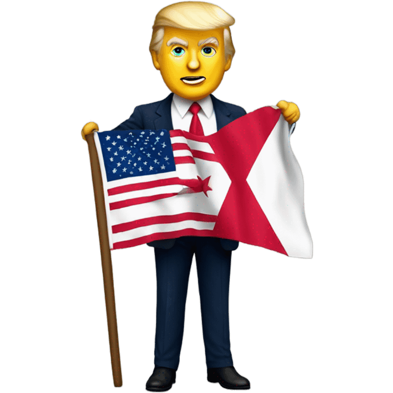 Donald trump with Georgian country flag emoji