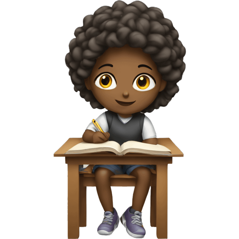 Girl studying emoji