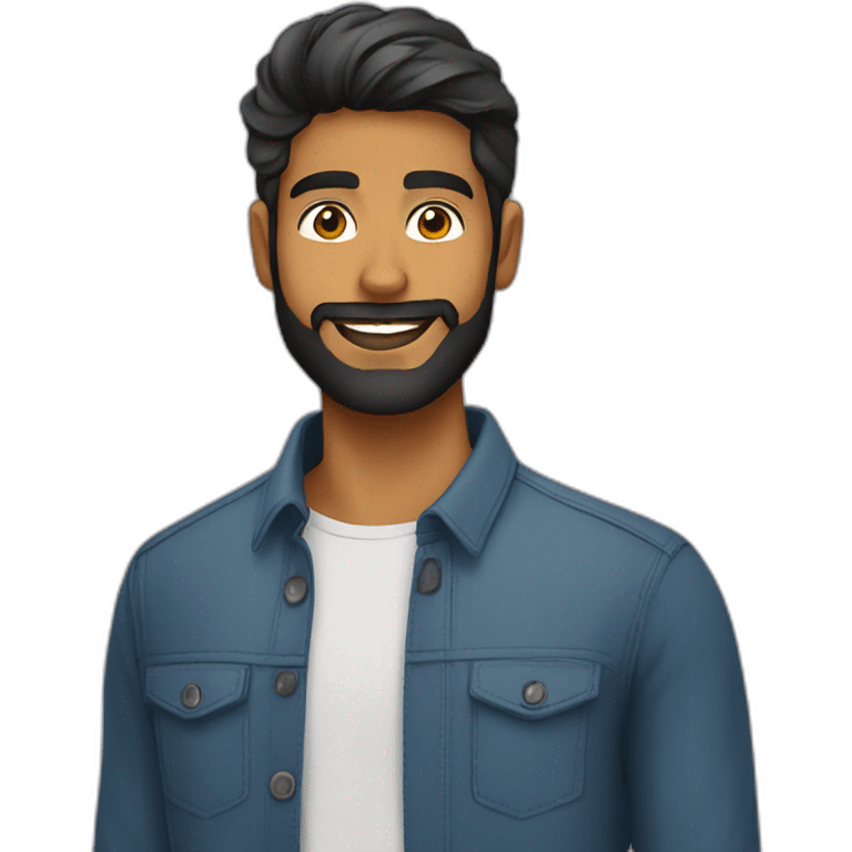 sri lankan 25 year old handsome and stylish guy with a beard emoji