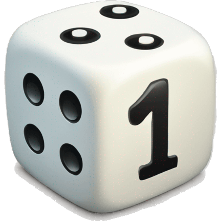 dice one side number 1 emoji