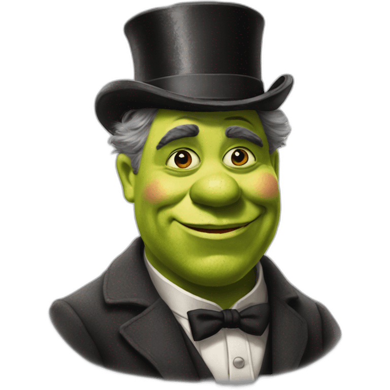 Shrek but it's Charlie chaplin emoji