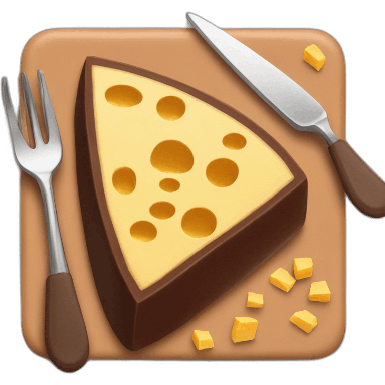 chocolate with cheese with table emoji