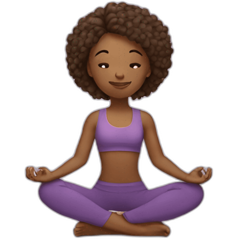 Girl yoga emoji