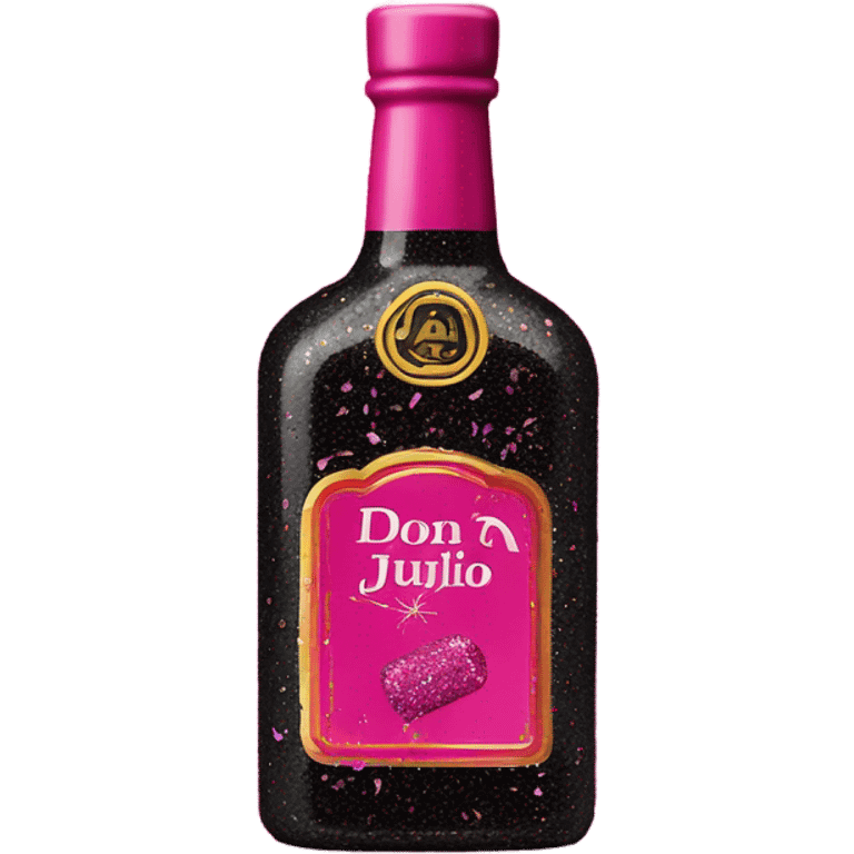 Hot pink glittery don julio  emoji