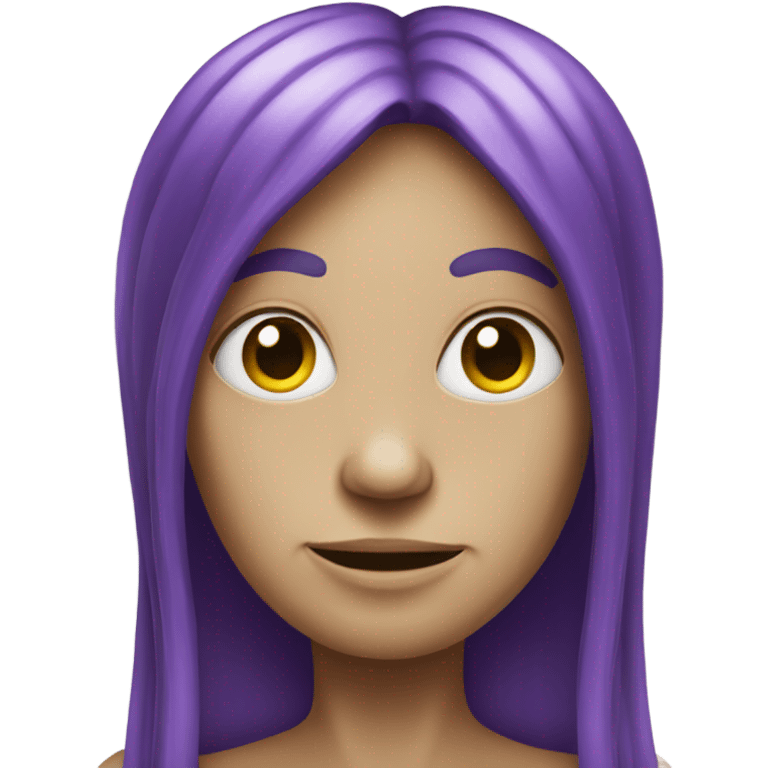 alien with long purple hair emoji