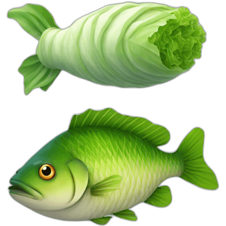 fish and cabbage emoji