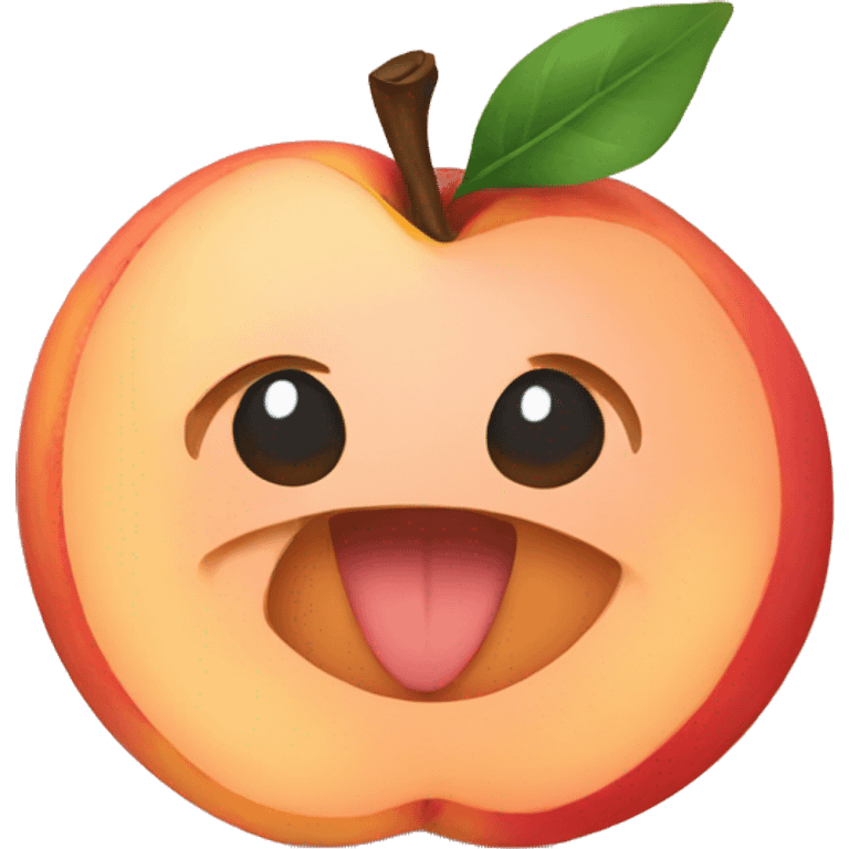 Strong peach emoji