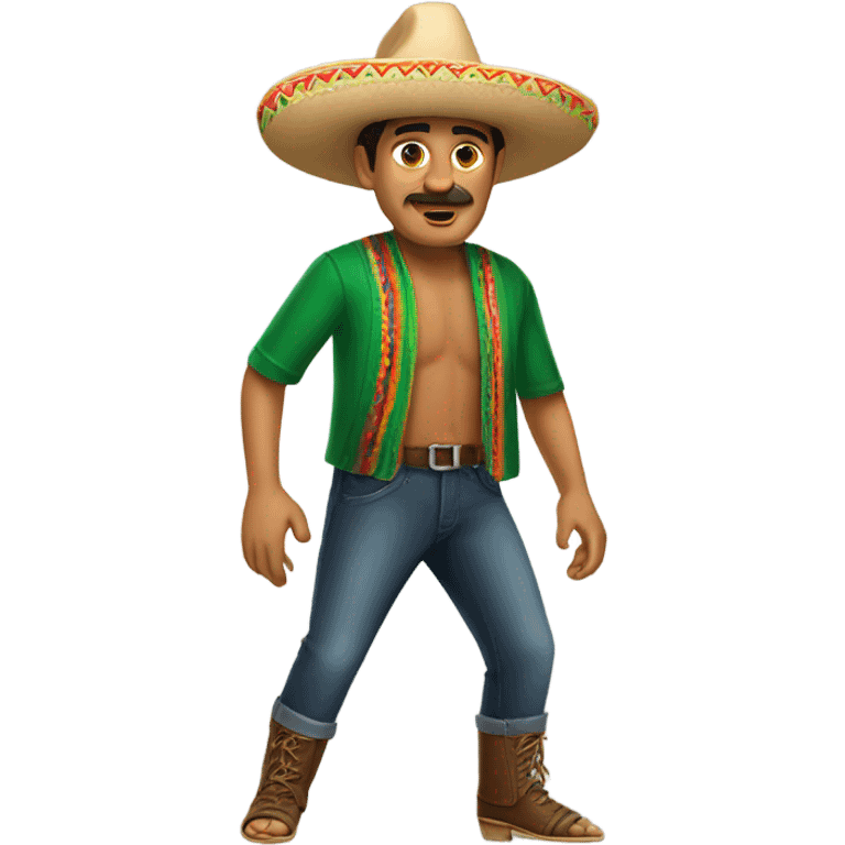 Mexican man with 4 legs  emoji