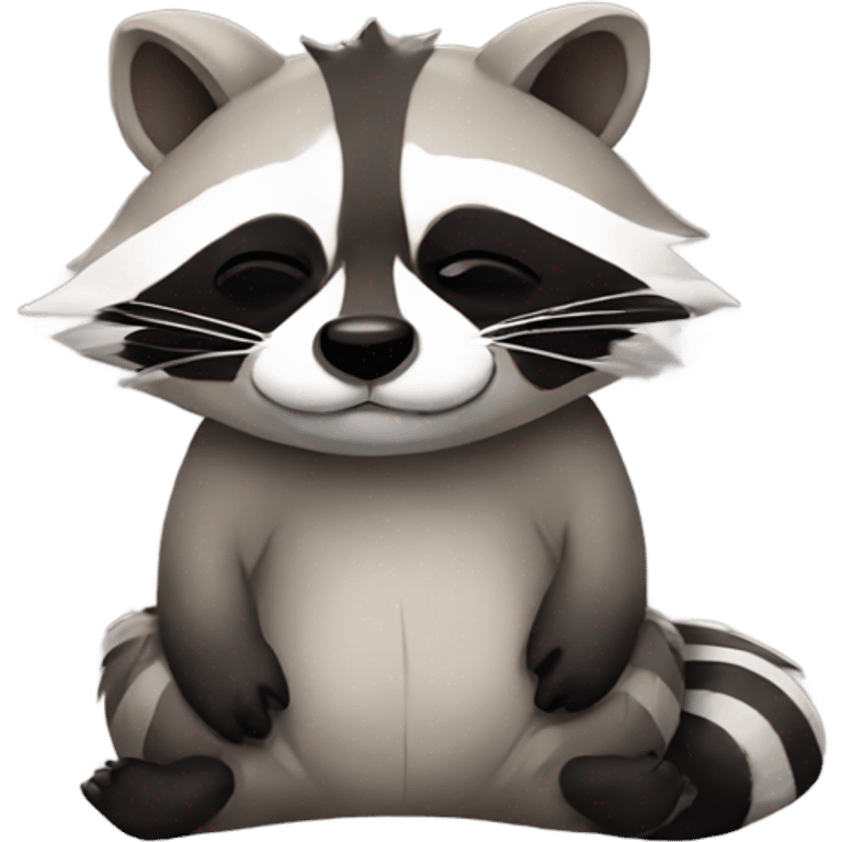 Sleepy raccoon emoji