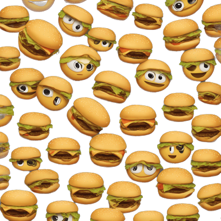 Face with burger eyes emoji