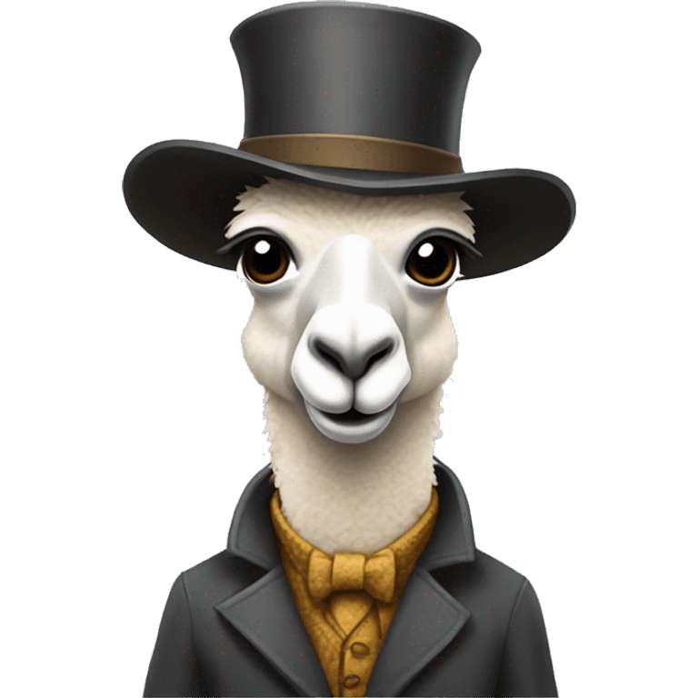 A llama dressed as sherlock Holmes emoji