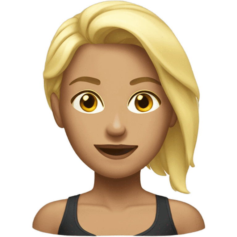 Strong blonde woman emoji