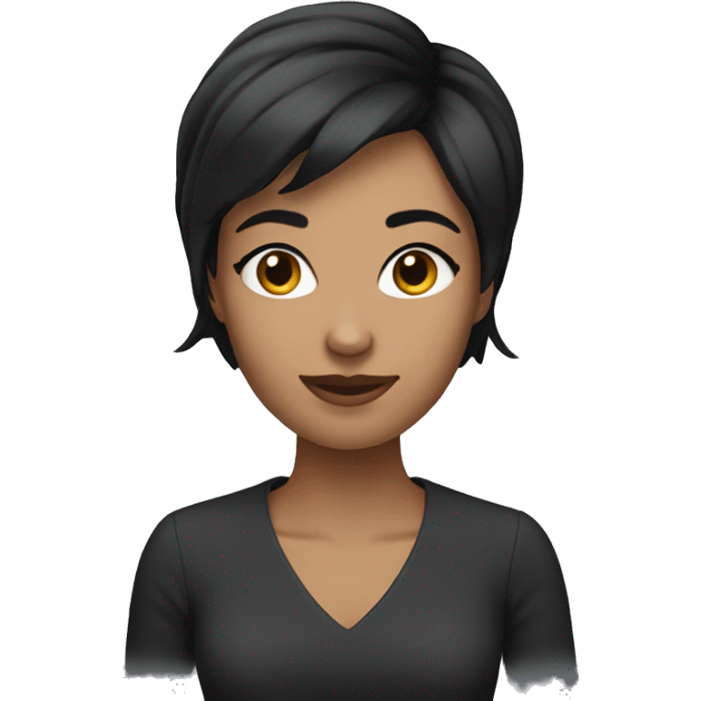 MARKETING GIRL WITH DARK SHORT HAIR  emoji