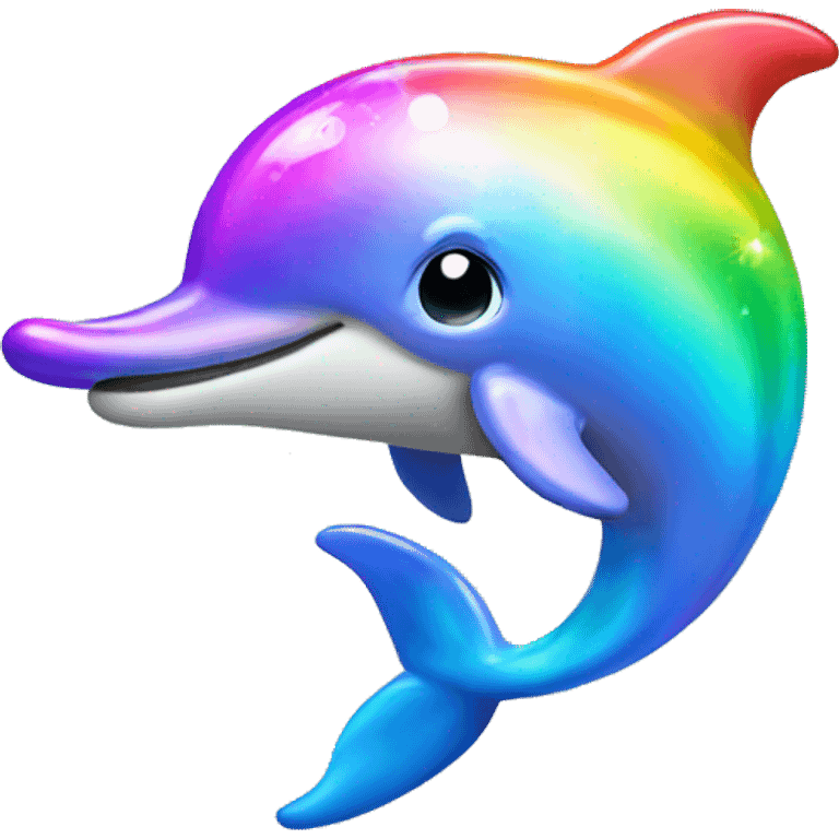 rainbow sparkle dolphin emoji