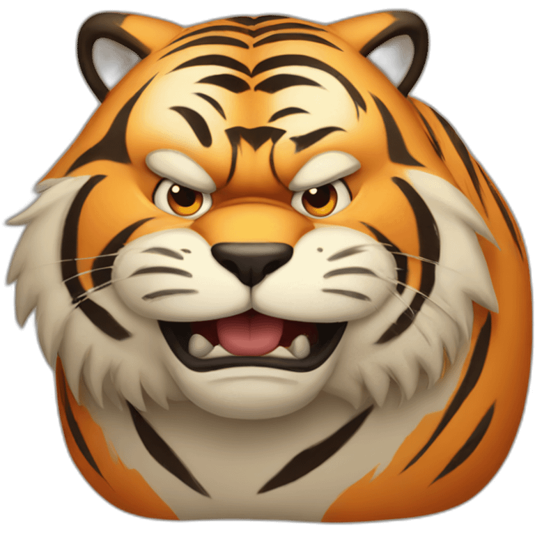 fat and angry tiger emoji