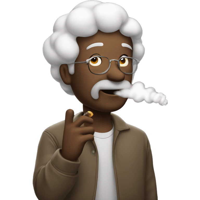 Man vapeing emoji