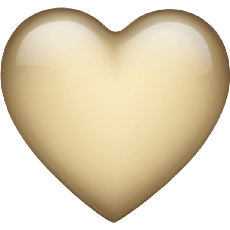 beige glass heart emoji