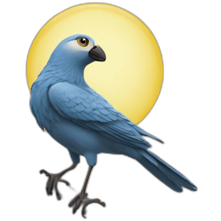 Un oiseau sur une toiture emoji