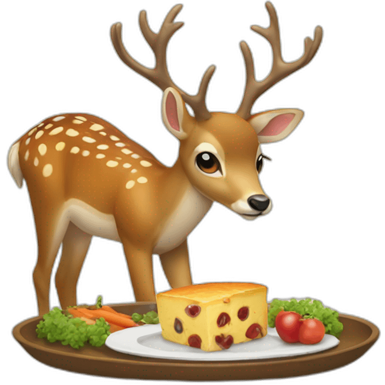 Deer eating itself emoji