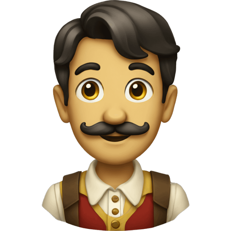 pinocchio with a mustache emoji