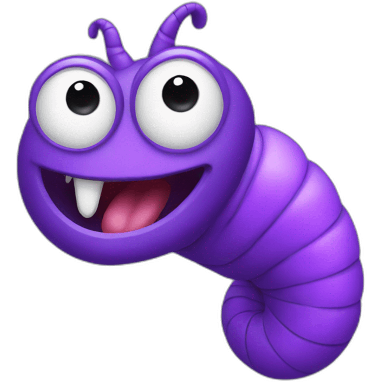 purple worm emoji