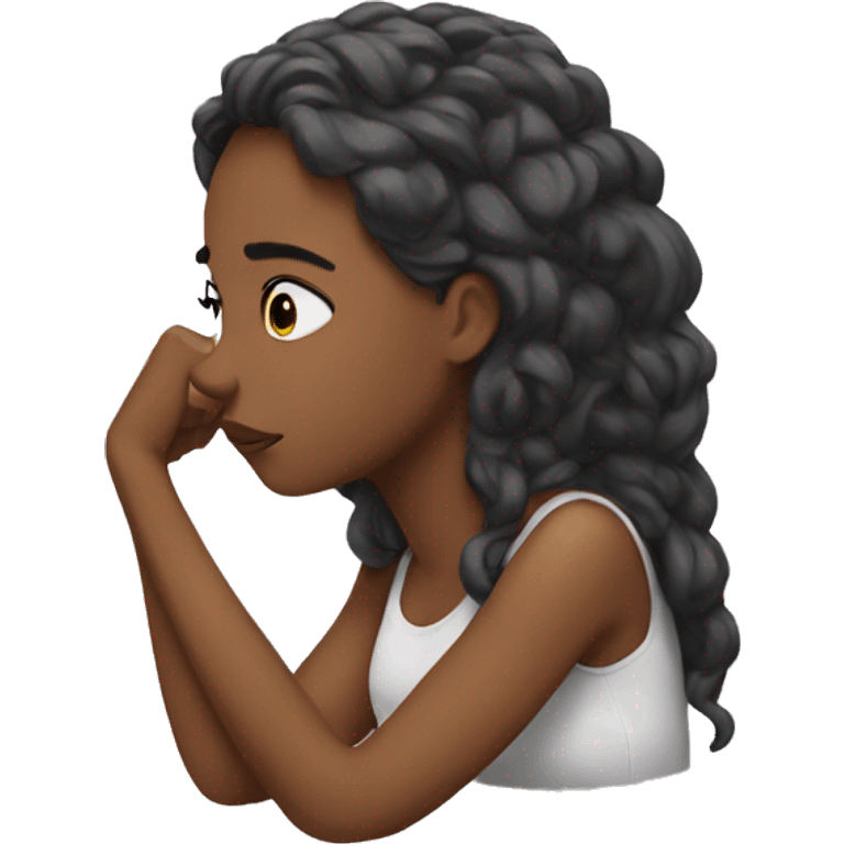 Overthinking girl emoji