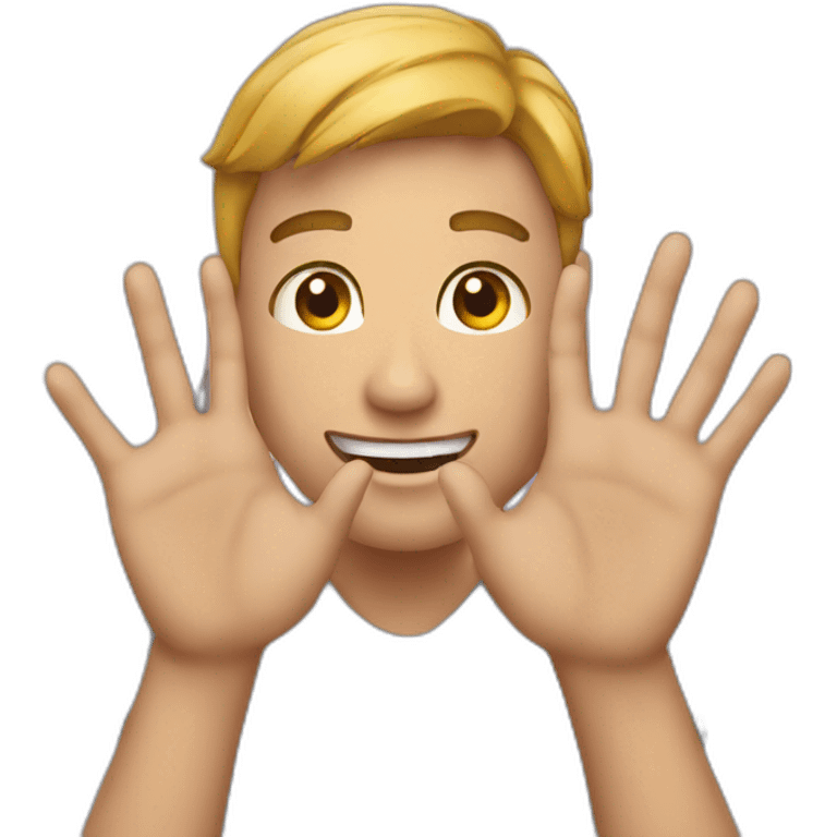 Emoji avec les mains sur la tête emoji