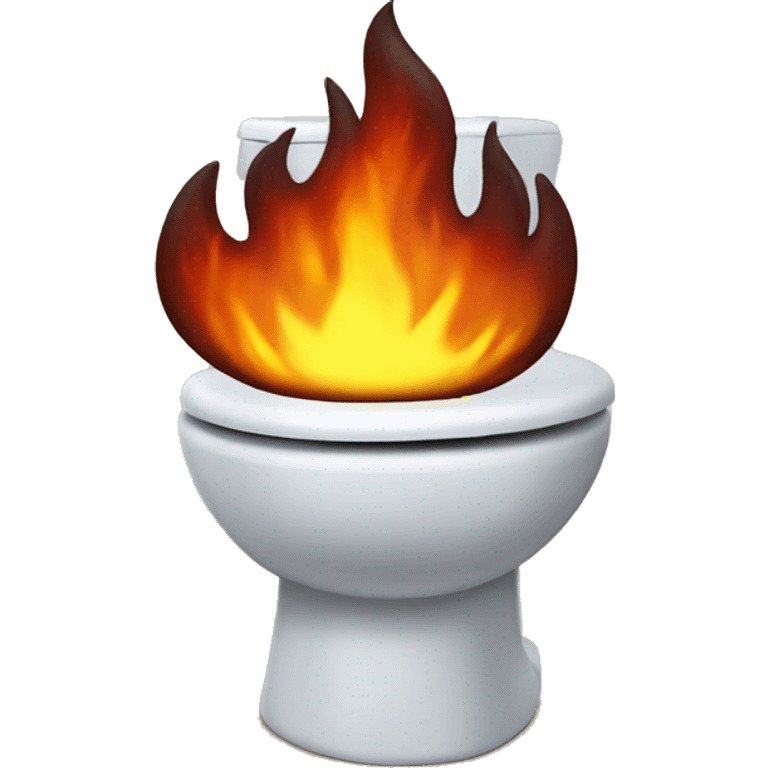 evil flaming toliet  emoji