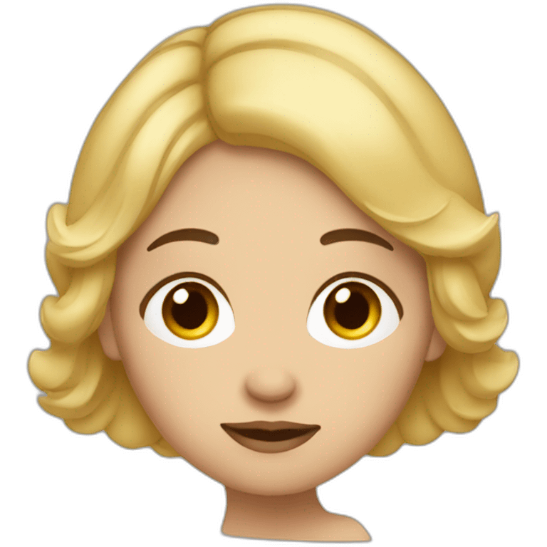 pregnant spanish woman with half hair blond half dark blond emoji