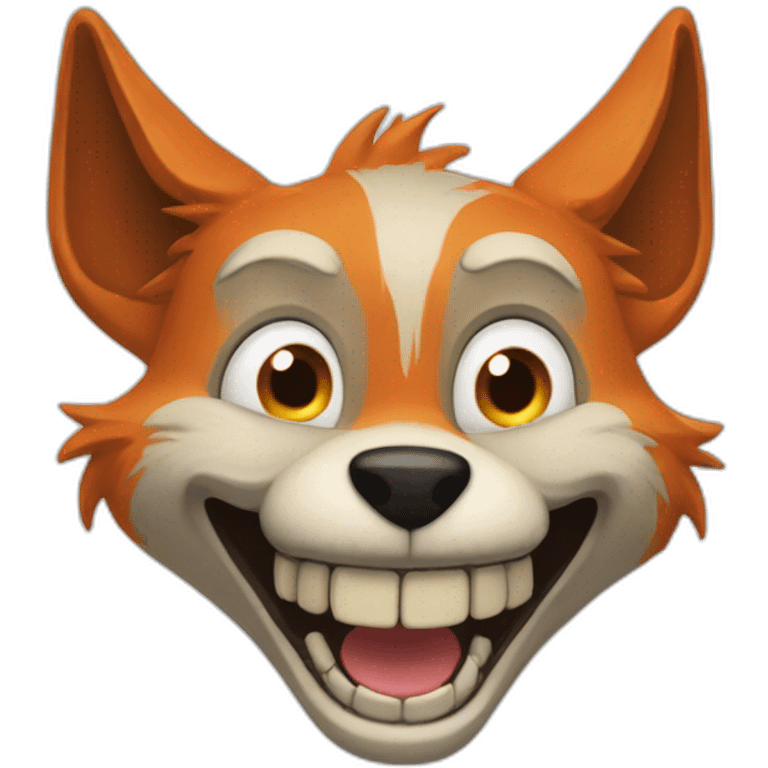 renard mort de rire emoji