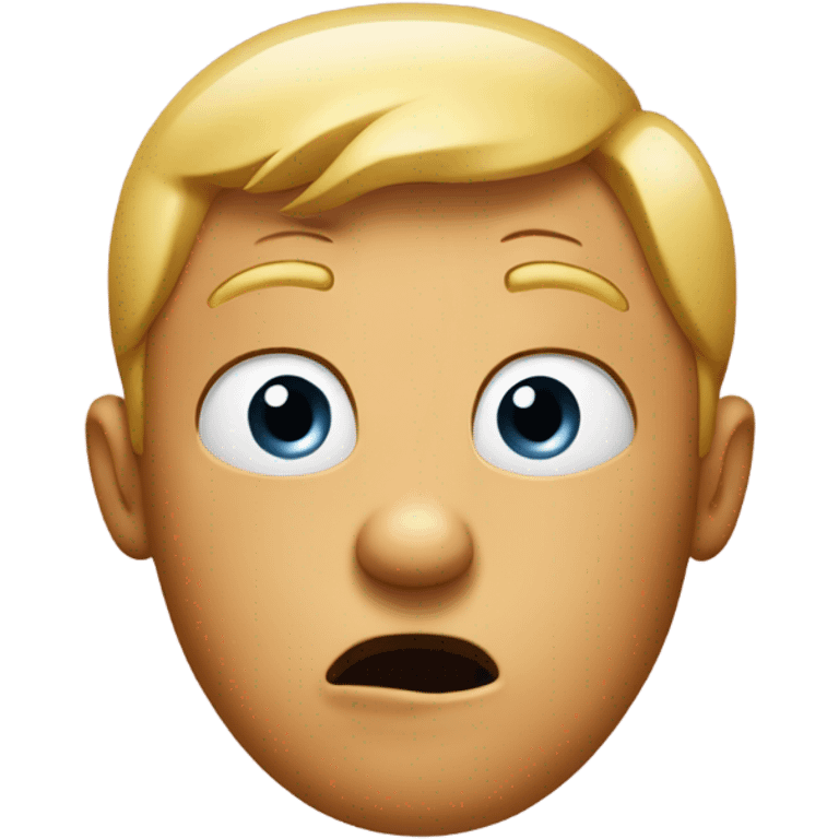 A shocked emoji that’s also confused  emoji