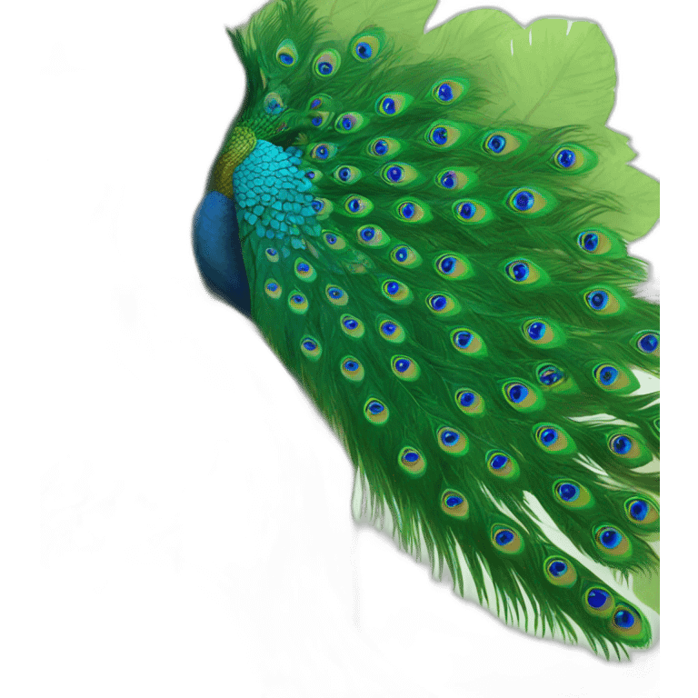 Peacock on a tree emoji