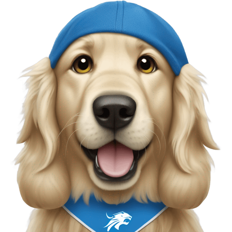 Detroit lions golden retriever  emoji