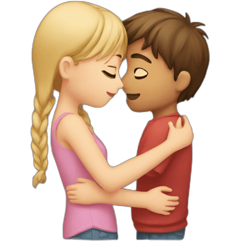 Boy kissing girl  emoji