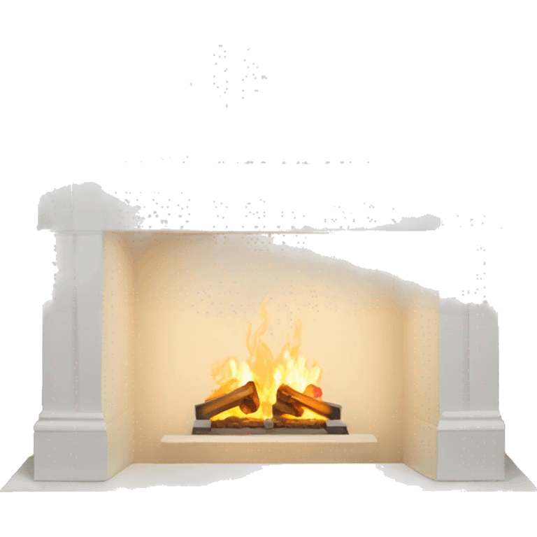 White fireplace emoji