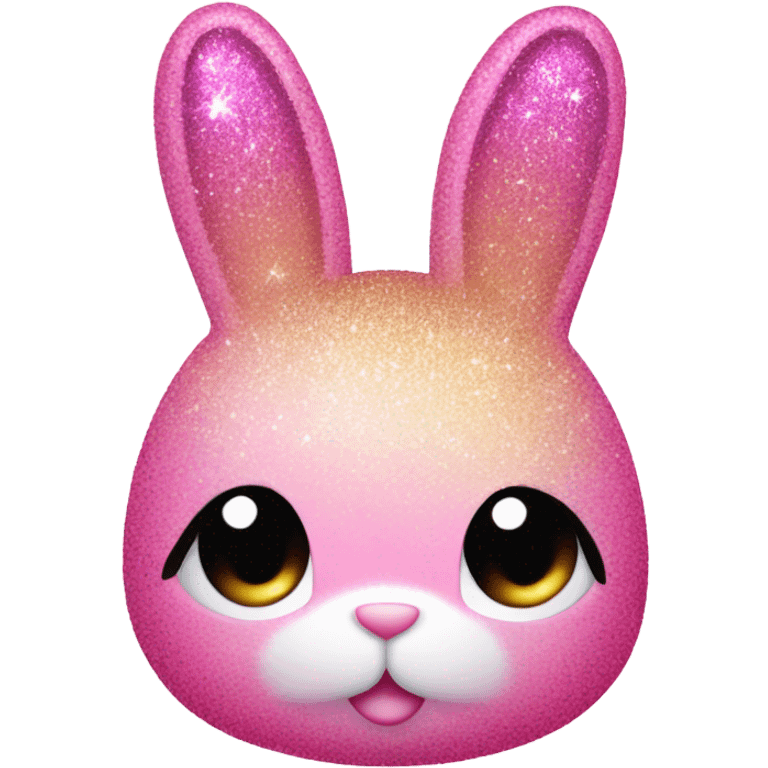 Pink ombre bunny with glitter  emoji