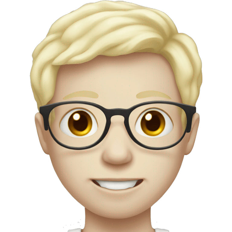 autistic albino with glasses and braces emoji