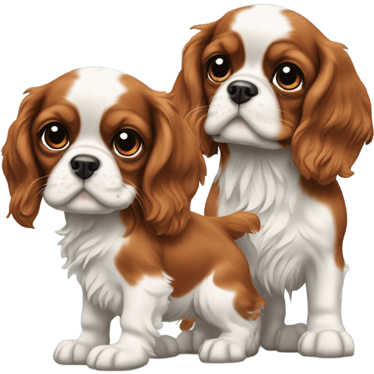 Two cavalier puppy emoji