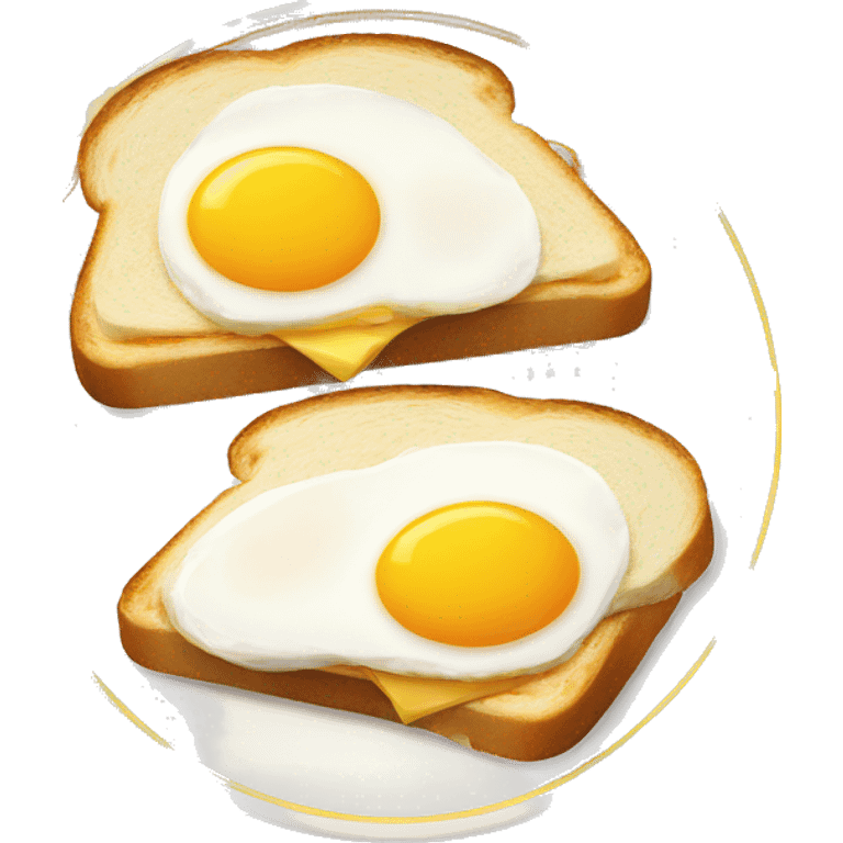 a plate of double egg sandwich emoji