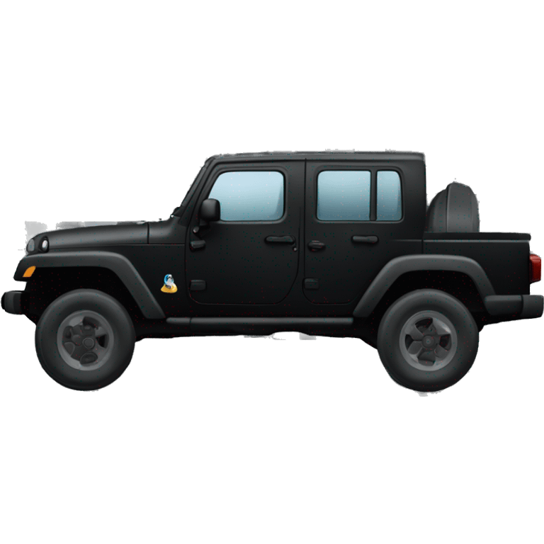 A black Jeep truck speeding home  emoji