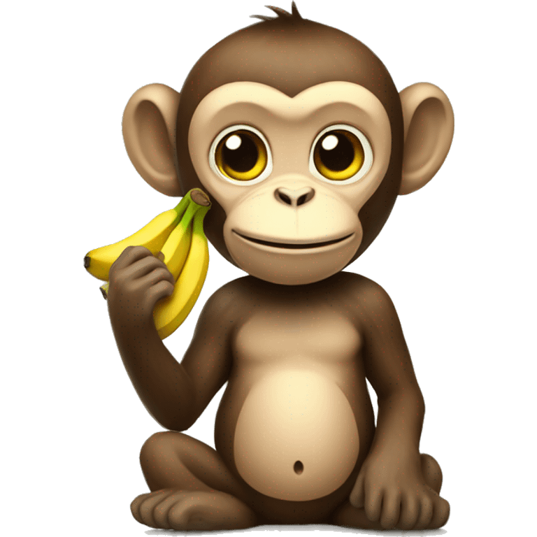 Monkey with a banana emoji