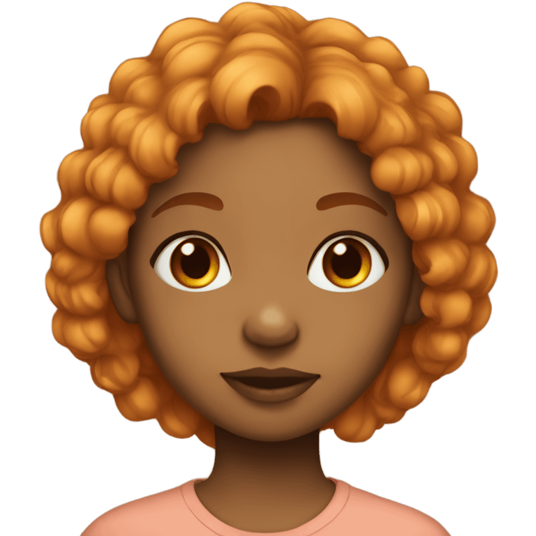 young mixed girl ginger  emoji