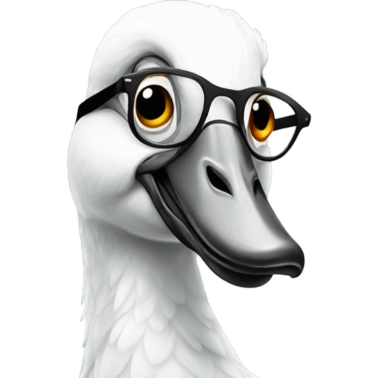 cool goose with glasses emoji