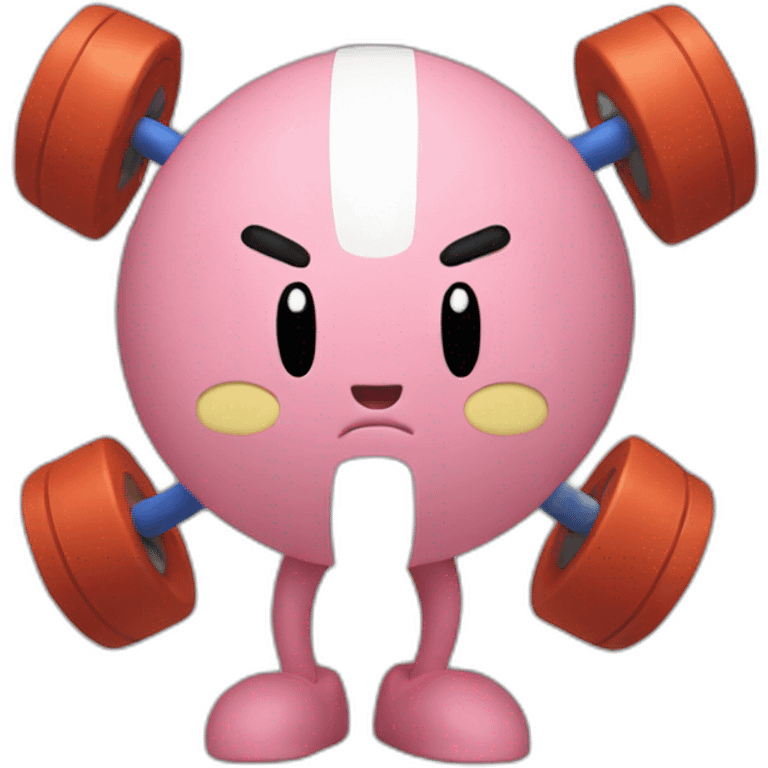 Kirby with muscles emoji