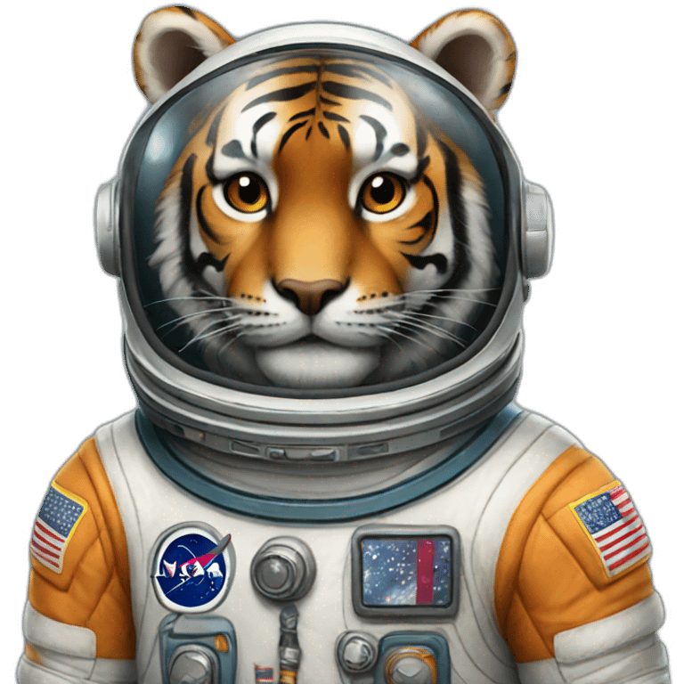 Astronaut Tiger emoji