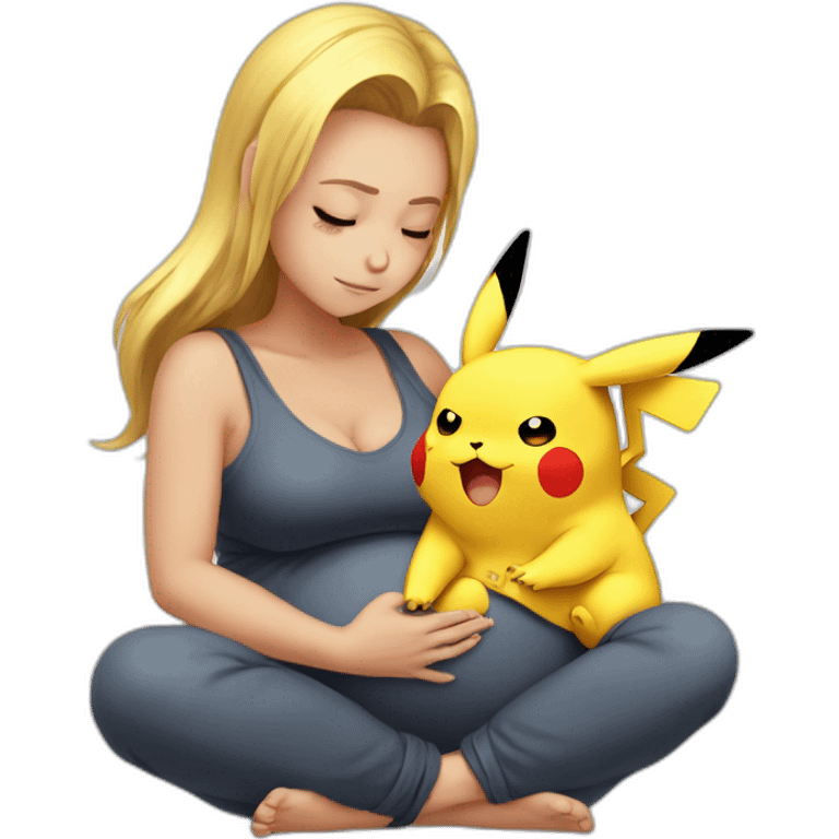 Pregnant-pikachu-in-pain emoji