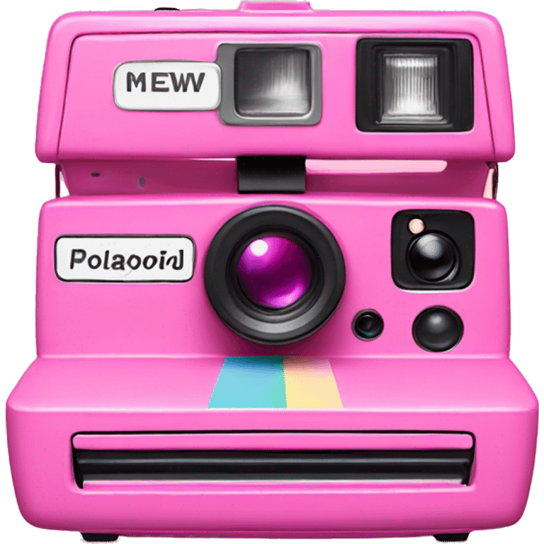 pink polaroid camera  emoji