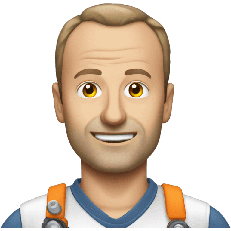 Friedrich Merz as a mechanic less hair emoji