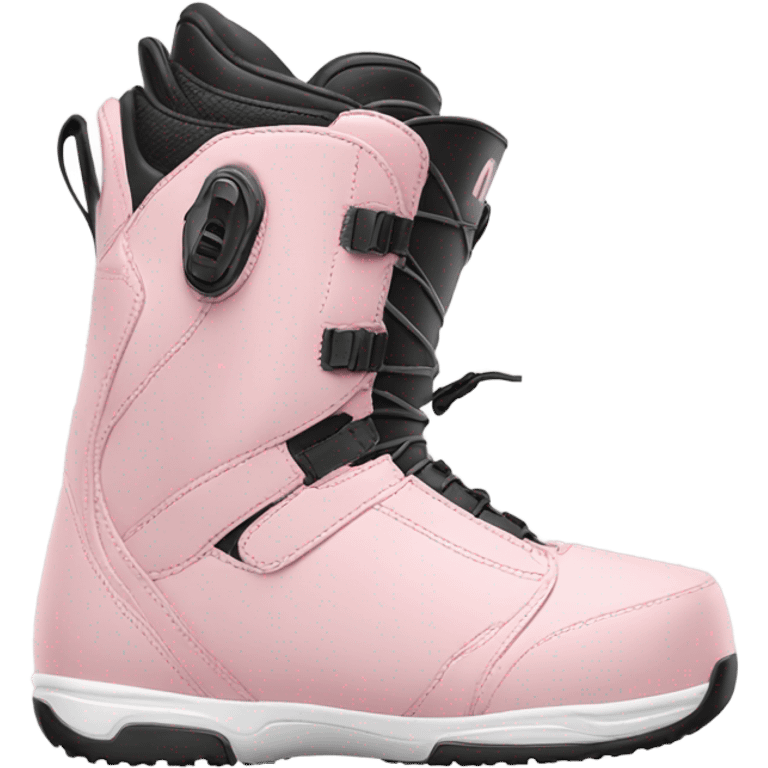 Soft pink snowboard boots  emoji