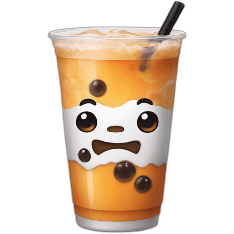 Halloween bubbletea emoji